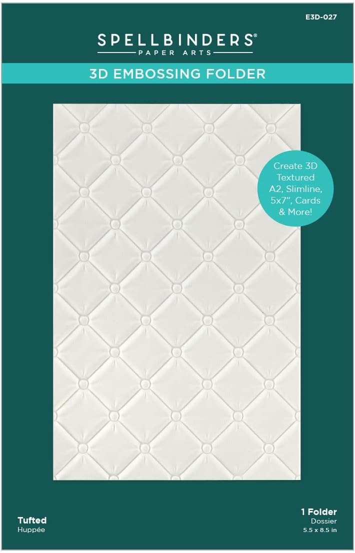 Spellbinders 3D Embossing Folder 5.5"X8.5" - Tufted - Image 1